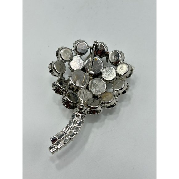 Vintage Rhinestones Brooch Clear Glass Stones Prong Set Shooting Star Design - Picture 4 of 6